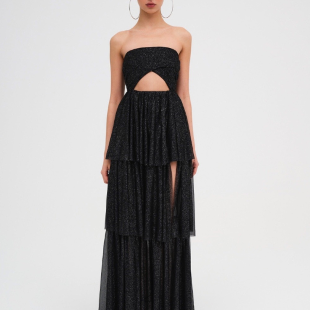 For Love & Lemons Juni Maxi Dress Size SS / Black - Picture 2 of 3